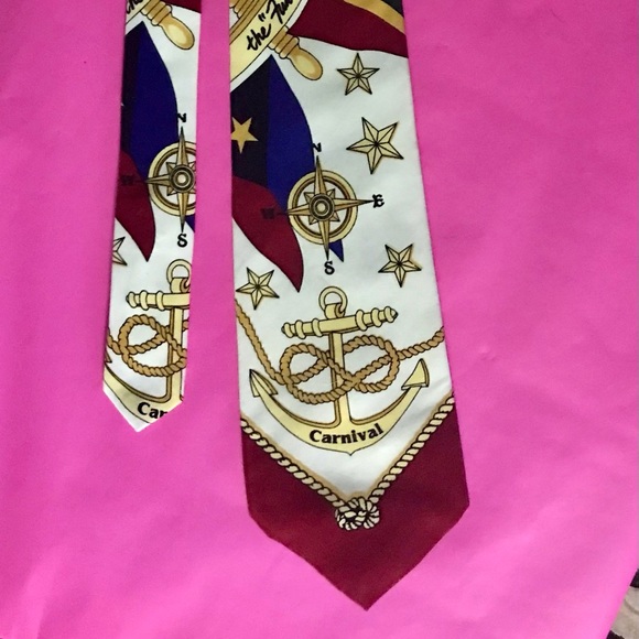 Carnival Cruise Ship Employee Uniform Neck Tie Vtg - Picture 2 of 8